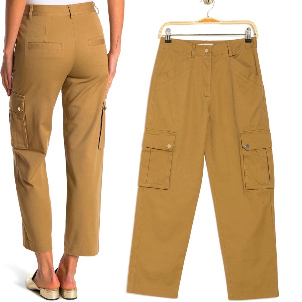Maje NWT cargo twill pants- warm khaki- size 4